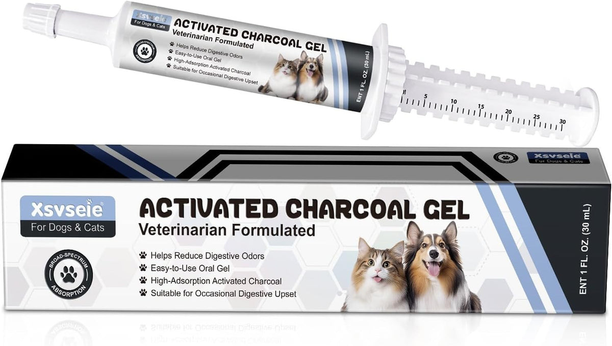 Activated Charcoal Gel for Dogs, Dogs Activated Charcoal 30Ml, High-Absorptio