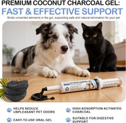 Activated Charcoal Gel for Dogs, Dogs Activated Charcoal 30Ml, High-Absorptio