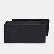 Folding Ottoman Storage Box Footstool Tub Bin Space Saving Velvet Seat Pouffe