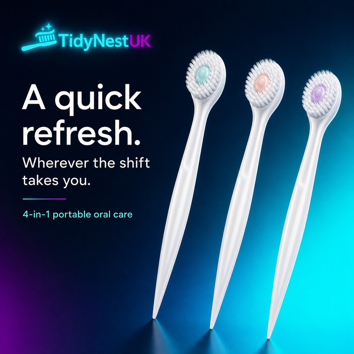 4-in-1 Mini Travel Toothbrushes – Waterless Fresh-Breath Oral Care